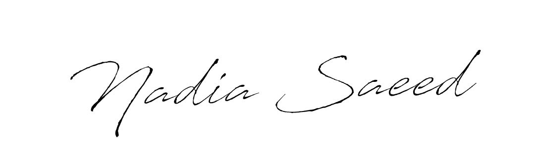 Nadia Saeed stylish signature style. Best Handwritten Sign (Antro_Vectra) for my name. Handwritten Signature Collection Ideas for my name Nadia Saeed. Nadia Saeed signature style 6 images and pictures png