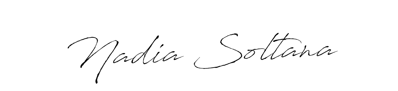 Make a beautiful signature design for name Nadia Soltana. With this signature (Antro_Vectra) style, you can create a handwritten signature for free. Nadia Soltana signature style 6 images and pictures png