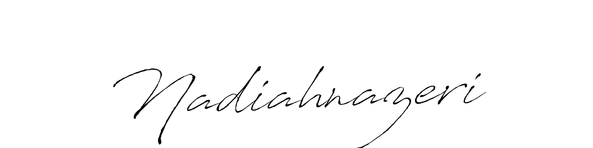 Antro_Vectra is a professional signature style that is perfect for those who want to add a touch of class to their signature. It is also a great choice for those who want to make their signature more unique. Get Nadiahnazeri name to fancy signature for free. Nadiahnazeri signature style 6 images and pictures png