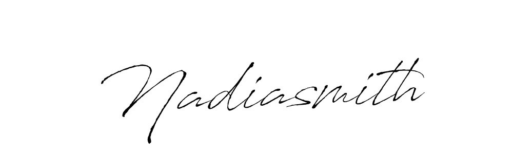 Similarly Antro_Vectra is the best handwritten signature design. Signature creator online .You can use it as an online autograph creator for name Nadiasmith. Nadiasmith signature style 6 images and pictures png