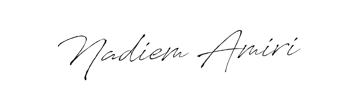 Use a signature maker to create a handwritten signature online. With this signature software, you can design (Antro_Vectra) your own signature for name Nadiem Amiri. Nadiem Amiri signature style 6 images and pictures png