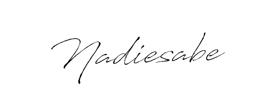 You can use this online signature creator to create a handwritten signature for the name Nadiesabe. This is the best online autograph maker. Nadiesabe signature style 6 images and pictures png