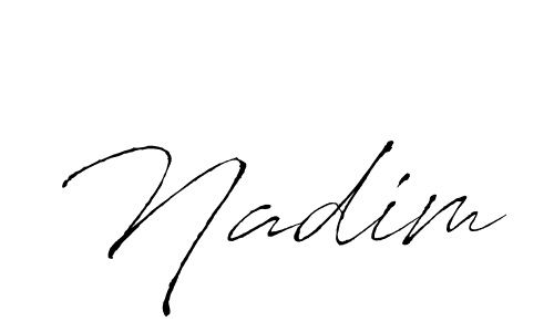 Use a signature maker to create a handwritten signature online. With this signature software, you can design (Antro_Vectra) your own signature for name Nadim. Nadim signature style 6 images and pictures png