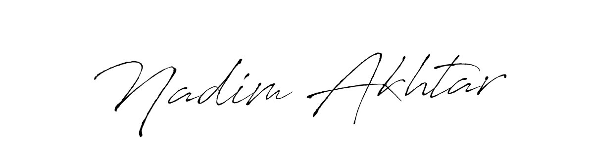 Create a beautiful signature design for name Nadim Akhtar. With this signature (Antro_Vectra) fonts, you can make a handwritten signature for free. Nadim Akhtar signature style 6 images and pictures png
