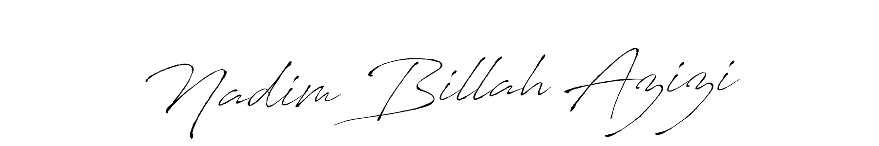 Nadim Billah Azizi stylish signature style. Best Handwritten Sign (Antro_Vectra) for my name. Handwritten Signature Collection Ideas for my name Nadim Billah Azizi. Nadim Billah Azizi signature style 6 images and pictures png