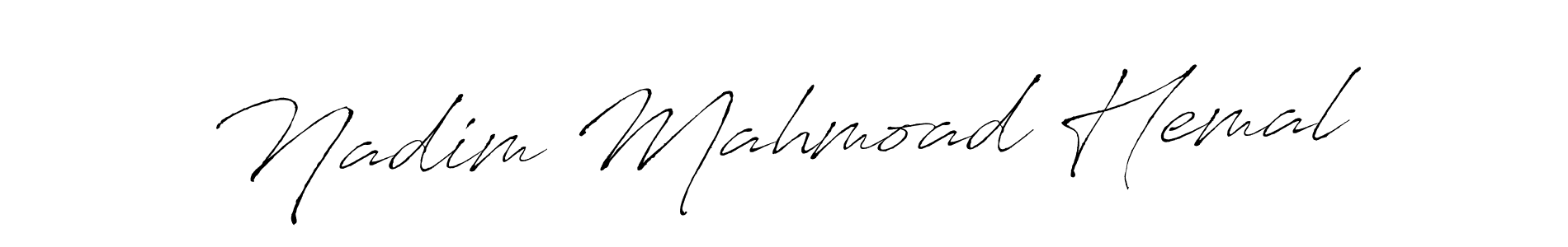 Also You can easily find your signature by using the search form. We will create Nadim Mahmoad Hemal name handwritten signature images for you free of cost using Antro_Vectra sign style. Nadim Mahmoad Hemal signature style 6 images and pictures png