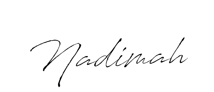 Design your own signature with our free online signature maker. With this signature software, you can create a handwritten (Antro_Vectra) signature for name Nadimah. Nadimah signature style 6 images and pictures png