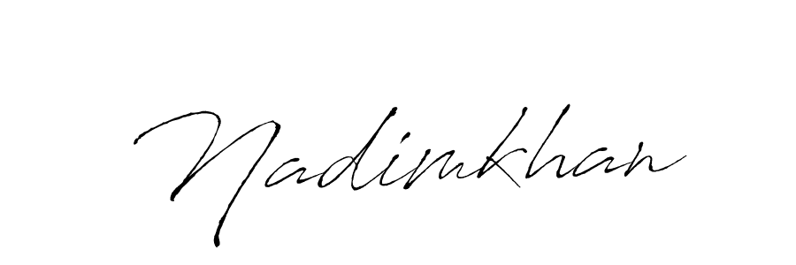 How to make Nadimkhan signature? Antro_Vectra is a professional autograph style. Create handwritten signature for Nadimkhan name. Nadimkhan signature style 6 images and pictures png