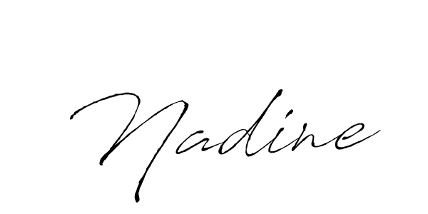 Nadine stylish signature style. Best Handwritten Sign (Antro_Vectra) for my name. Handwritten Signature Collection Ideas for my name Nadine. Nadine signature style 6 images and pictures png