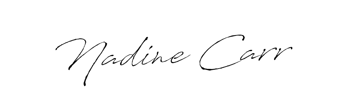 Make a beautiful signature design for name Nadine Carr. With this signature (Antro_Vectra) style, you can create a handwritten signature for free. Nadine Carr signature style 6 images and pictures png