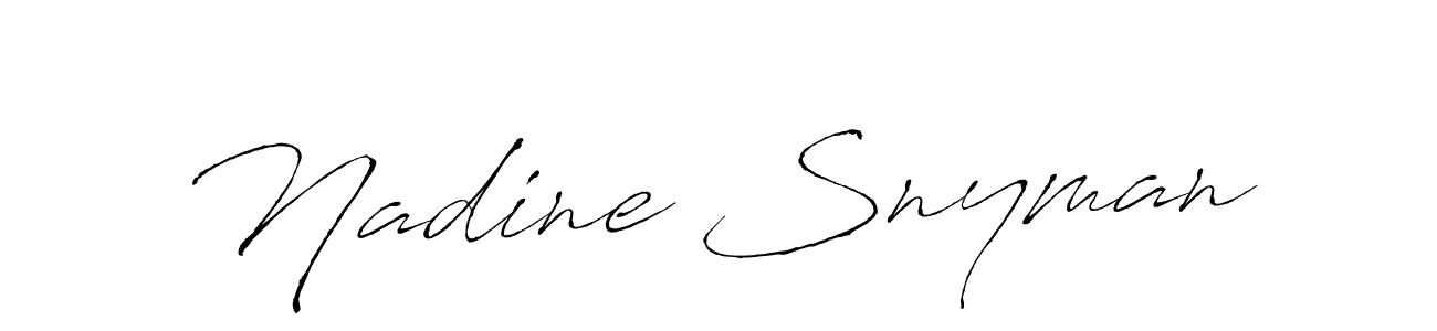 You should practise on your own different ways (Antro_Vectra) to write your name (Nadine Snyman) in signature. don't let someone else do it for you. Nadine Snyman signature style 6 images and pictures png