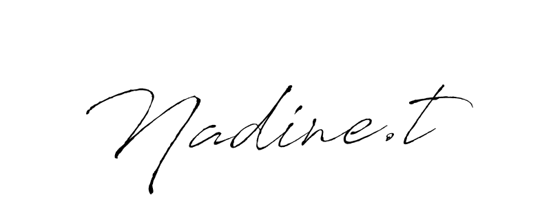 Create a beautiful signature design for name Nadine.t. With this signature (Antro_Vectra) fonts, you can make a handwritten signature for free. Nadine.t signature style 6 images and pictures png