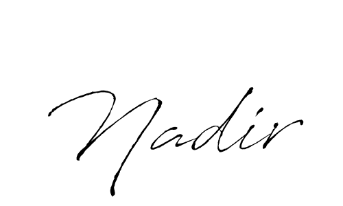 Use a signature maker to create a handwritten signature online. With this signature software, you can design (Antro_Vectra) your own signature for name Nadir. Nadir signature style 6 images and pictures png