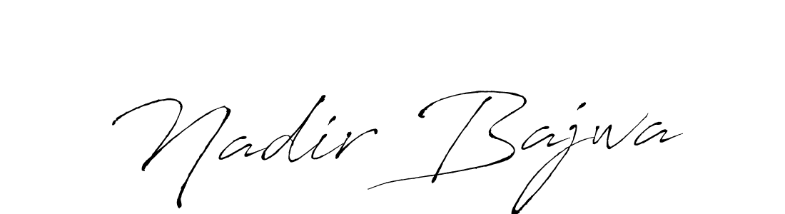 The best way (Antro_Vectra) to make a short signature is to pick only two or three words in your name. The name Nadir Bajwa include a total of six letters. For converting this name. Nadir Bajwa signature style 6 images and pictures png