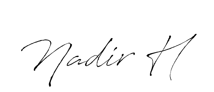 Make a beautiful signature design for name Nadir H. Use this online signature maker to create a handwritten signature for free. Nadir H signature style 6 images and pictures png