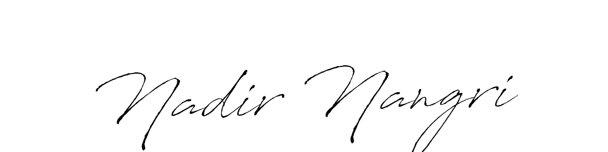 Make a beautiful signature design for name Nadir Nangri. With this signature (Antro_Vectra) style, you can create a handwritten signature for free. Nadir Nangri signature style 6 images and pictures png