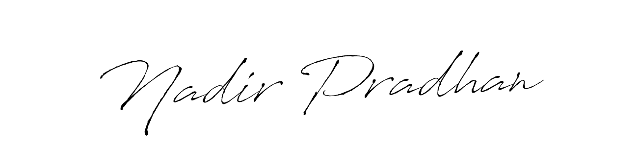 Nadir Pradhan stylish signature style. Best Handwritten Sign (Antro_Vectra) for my name. Handwritten Signature Collection Ideas for my name Nadir Pradhan. Nadir Pradhan signature style 6 images and pictures png