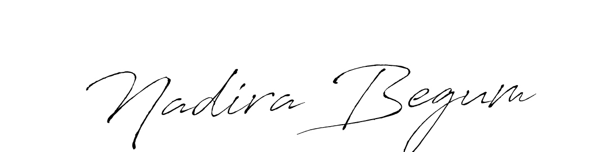Make a beautiful signature design for name Nadira Begum. With this signature (Antro_Vectra) style, you can create a handwritten signature for free. Nadira Begum signature style 6 images and pictures png