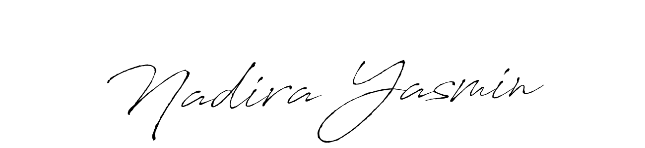 Design your own signature with our free online signature maker. With this signature software, you can create a handwritten (Antro_Vectra) signature for name Nadira Yasmin. Nadira Yasmin signature style 6 images and pictures png