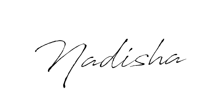 Make a beautiful signature design for name Nadisha. With this signature (Antro_Vectra) style, you can create a handwritten signature for free. Nadisha signature style 6 images and pictures png