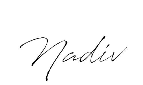 Use a signature maker to create a handwritten signature online. With this signature software, you can design (Antro_Vectra) your own signature for name Nadiv. Nadiv signature style 6 images and pictures png