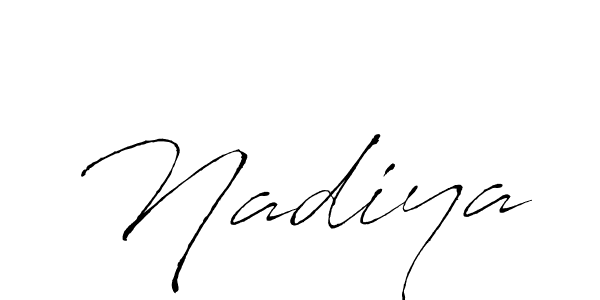 How to make Nadiya name signature. Use Antro_Vectra style for creating short signs online. This is the latest handwritten sign. Nadiya signature style 6 images and pictures png