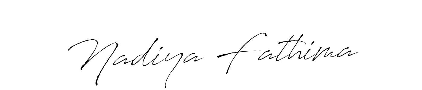 The best way (Antro_Vectra) to make a short signature is to pick only two or three words in your name. The name Nadiya Fathima include a total of six letters. For converting this name. Nadiya Fathima signature style 6 images and pictures png