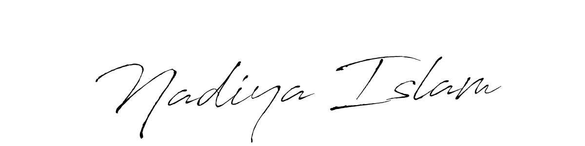 Create a beautiful signature design for name Nadiya Islam. With this signature (Antro_Vectra) fonts, you can make a handwritten signature for free. Nadiya Islam signature style 6 images and pictures png