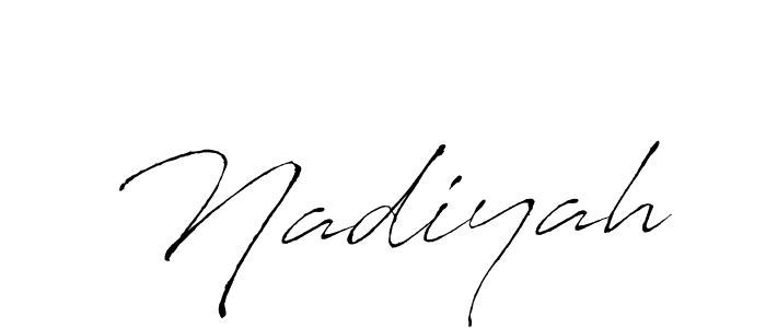 Make a beautiful signature design for name Nadiyah. With this signature (Antro_Vectra) style, you can create a handwritten signature for free. Nadiyah signature style 6 images and pictures png