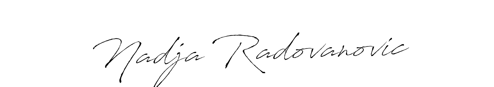 Nadja Radovanovic stylish signature style. Best Handwritten Sign (Antro_Vectra) for my name. Handwritten Signature Collection Ideas for my name Nadja Radovanovic. Nadja Radovanovic signature style 6 images and pictures png