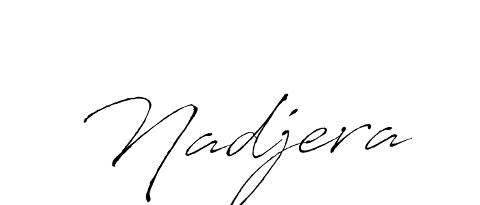 The best way (Antro_Vectra) to make a short signature is to pick only two or three words in your name. The name Nadjera include a total of six letters. For converting this name. Nadjera signature style 6 images and pictures png