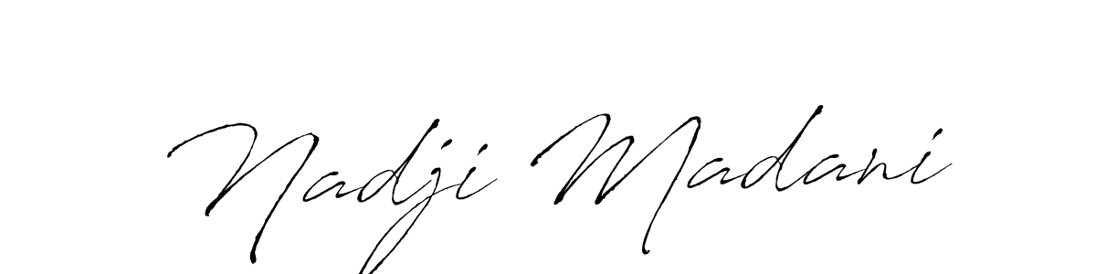 Make a beautiful signature design for name Nadji Madani. With this signature (Antro_Vectra) style, you can create a handwritten signature for free. Nadji Madani signature style 6 images and pictures png