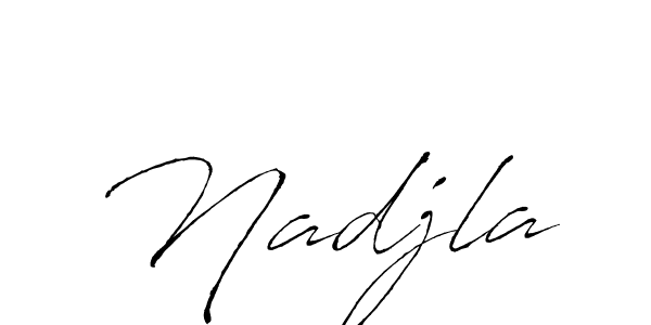 Make a beautiful signature design for name Nadjla. With this signature (Antro_Vectra) style, you can create a handwritten signature for free. Nadjla signature style 6 images and pictures png