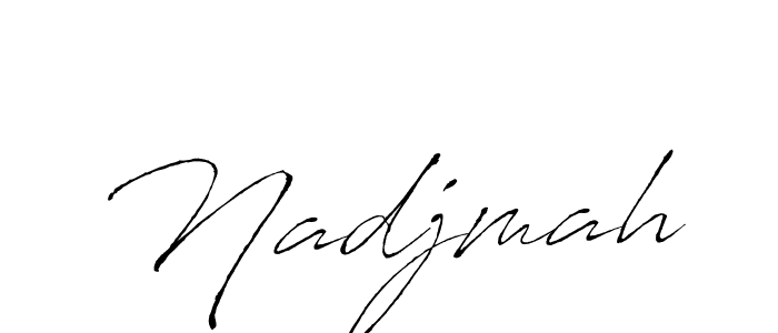 Design your own signature with our free online signature maker. With this signature software, you can create a handwritten (Antro_Vectra) signature for name Nadjmah. Nadjmah signature style 6 images and pictures png