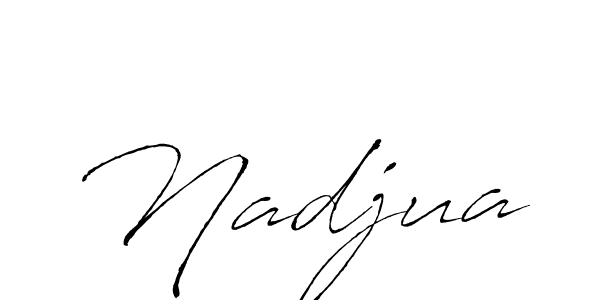 Make a beautiful signature design for name Nadjua. With this signature (Antro_Vectra) style, you can create a handwritten signature for free. Nadjua signature style 6 images and pictures png