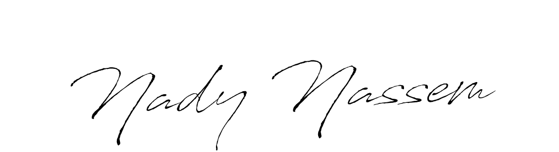 Make a beautiful signature design for name Nady Nassem. With this signature (Antro_Vectra) style, you can create a handwritten signature for free. Nady Nassem signature style 6 images and pictures png