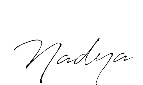 Design your own signature with our free online signature maker. With this signature software, you can create a handwritten (Antro_Vectra) signature for name Nadya. Nadya signature style 6 images and pictures png