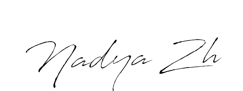 This is the best signature style for the Nadya Zh name. Also you like these signature font (Antro_Vectra). Mix name signature. Nadya Zh signature style 6 images and pictures png