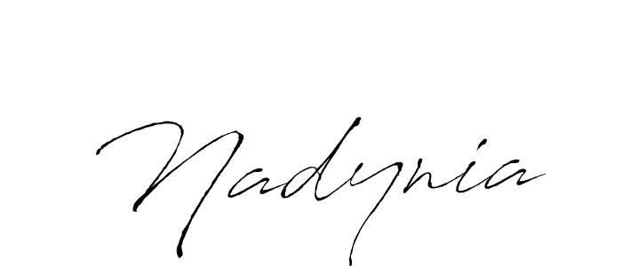 Design your own signature with our free online signature maker. With this signature software, you can create a handwritten (Antro_Vectra) signature for name Nadynia. Nadynia signature style 6 images and pictures png