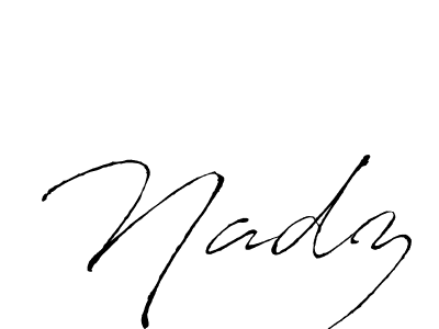 Make a beautiful signature design for name Nadz. With this signature (Antro_Vectra) style, you can create a handwritten signature for free. Nadz signature style 6 images and pictures png