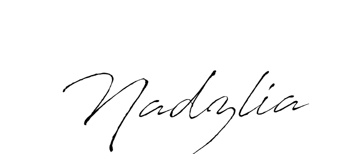Similarly Antro_Vectra is the best handwritten signature design. Signature creator online .You can use it as an online autograph creator for name Nadzlia. Nadzlia signature style 6 images and pictures png