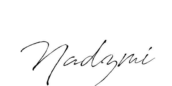 How to make Nadzmi name signature. Use Antro_Vectra style for creating short signs online. This is the latest handwritten sign. Nadzmi signature style 6 images and pictures png