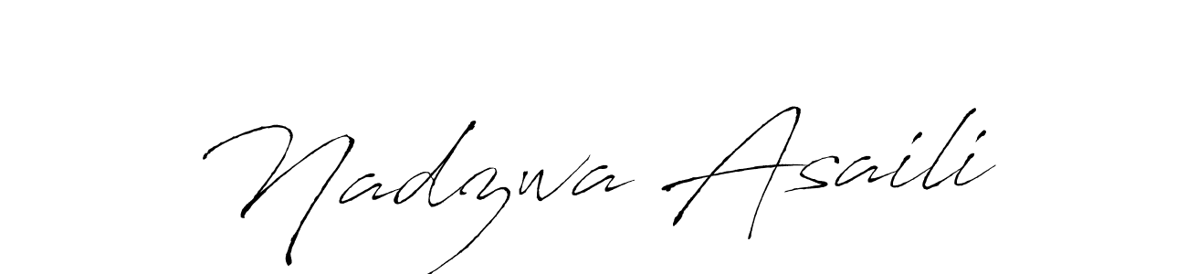 Also You can easily find your signature by using the search form. We will create Nadzwa Asaili name handwritten signature images for you free of cost using Antro_Vectra sign style. Nadzwa Asaili signature style 6 images and pictures png