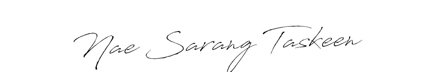 Also You can easily find your signature by using the search form. We will create Nae Sarang Taskeen name handwritten signature images for you free of cost using Antro_Vectra sign style. Nae Sarang Taskeen signature style 6 images and pictures png