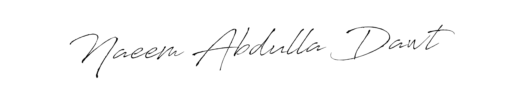 The best way (Antro_Vectra) to make a short signature is to pick only two or three words in your name. The name Naeem Abdulla Dawt include a total of six letters. For converting this name. Naeem Abdulla Dawt signature style 6 images and pictures png