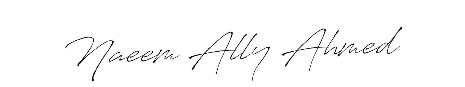 Make a beautiful signature design for name Naeem Ally Ahmed. With this signature (Antro_Vectra) style, you can create a handwritten signature for free. Naeem Ally Ahmed signature style 6 images and pictures png