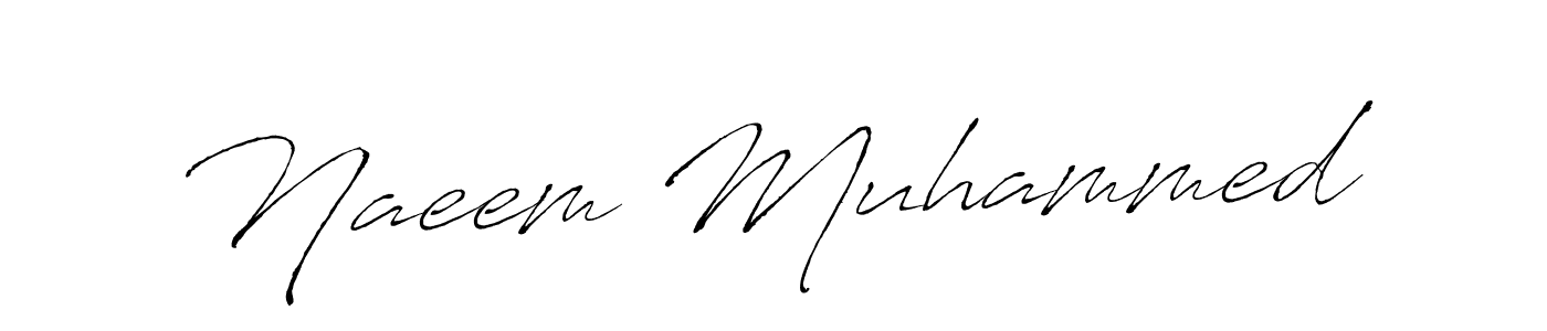 Naeem Muhammed stylish signature style. Best Handwritten Sign (Antro_Vectra) for my name. Handwritten Signature Collection Ideas for my name Naeem Muhammed. Naeem Muhammed signature style 6 images and pictures png