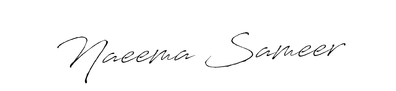 Make a short Naeema Sameer signature style. Manage your documents anywhere anytime using Antro_Vectra. Create and add eSignatures, submit forms, share and send files easily. Naeema Sameer signature style 6 images and pictures png