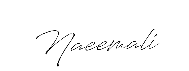 Use a signature maker to create a handwritten signature online. With this signature software, you can design (Antro_Vectra) your own signature for name Naeemali. Naeemali signature style 6 images and pictures png