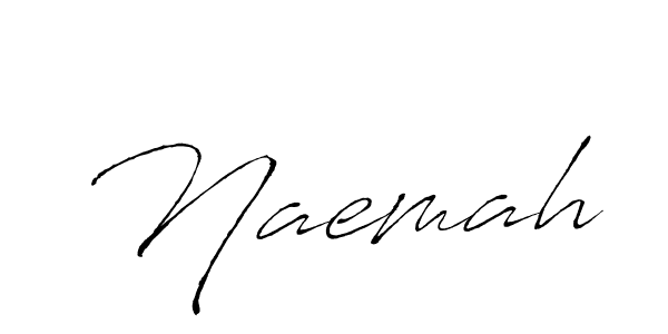 Design your own signature with our free online signature maker. With this signature software, you can create a handwritten (Antro_Vectra) signature for name Naemah. Naemah signature style 6 images and pictures png